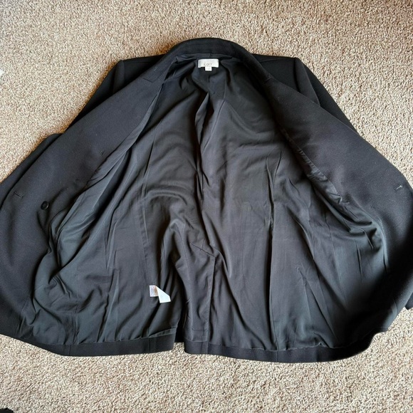 Ann Taylor Loft Women's Black Gold Double-Breasted Blazer Lined Jacket Size 8 - Picture 5 of 6
